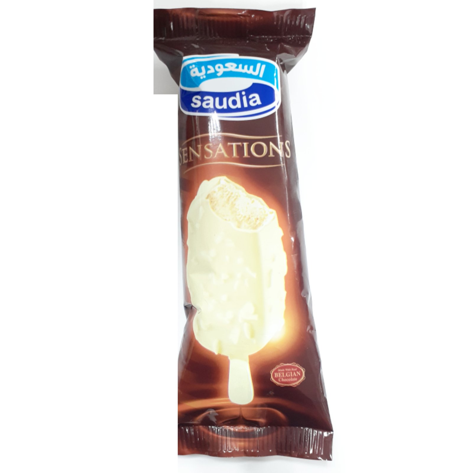Premium vanilla ice cream covered with almonds and white chocolate 105 ml alsaudiah